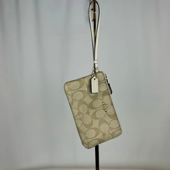 Coach Double Corner Zip Wristlet - Picture 1 of 7
